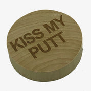 Fridge magnet / wooden bottle opener - golf - kiss my putt