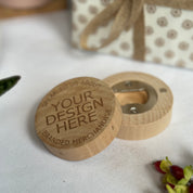 Wooden fridge magnet bottle opener gift - laser engraved with personalised design