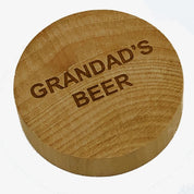 Wooden fridge magnet bottle opener gift for grandad - laser engraved with Grandad's beer