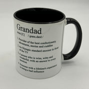 Ceramic mug - white and black - grandad gift