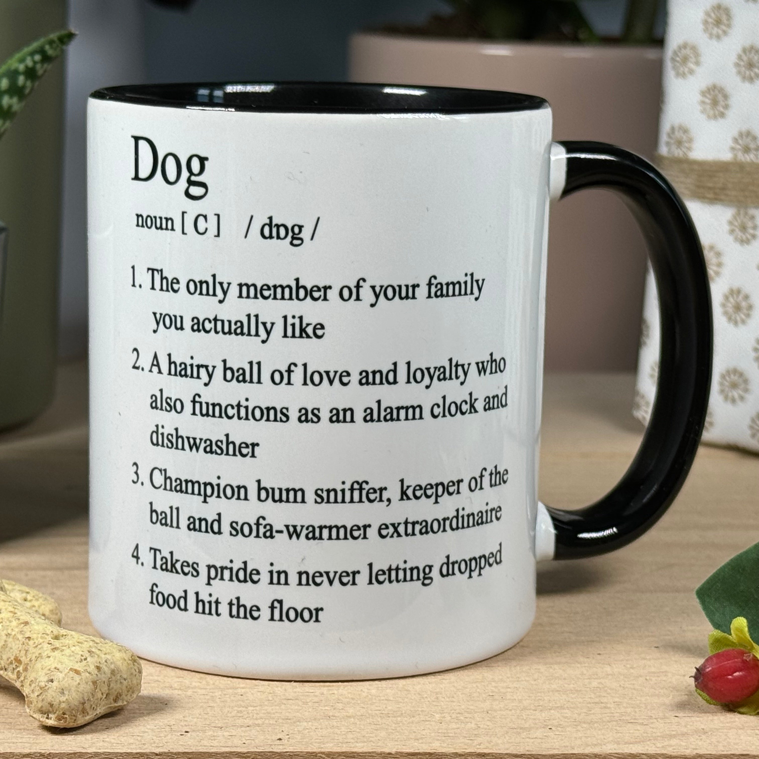 Ceramic mug - dog lover - funny definition of a dog