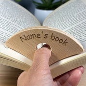 Personalised wooden book holder