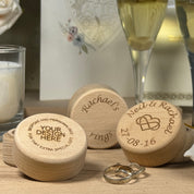 Personalised ring boxes