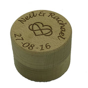 Wooden ring trinket box - personalised