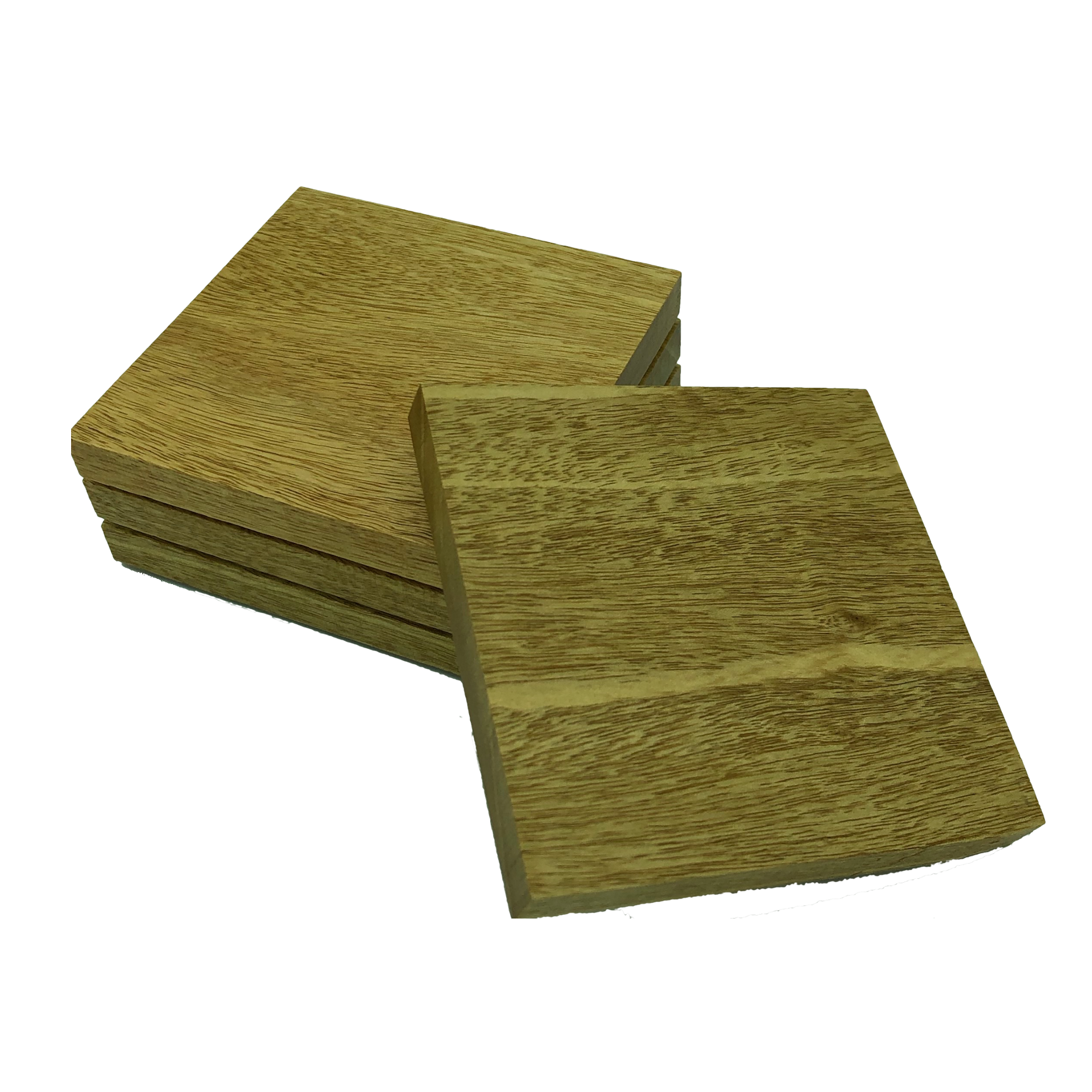 Square wooden idigbo coasters - set of four