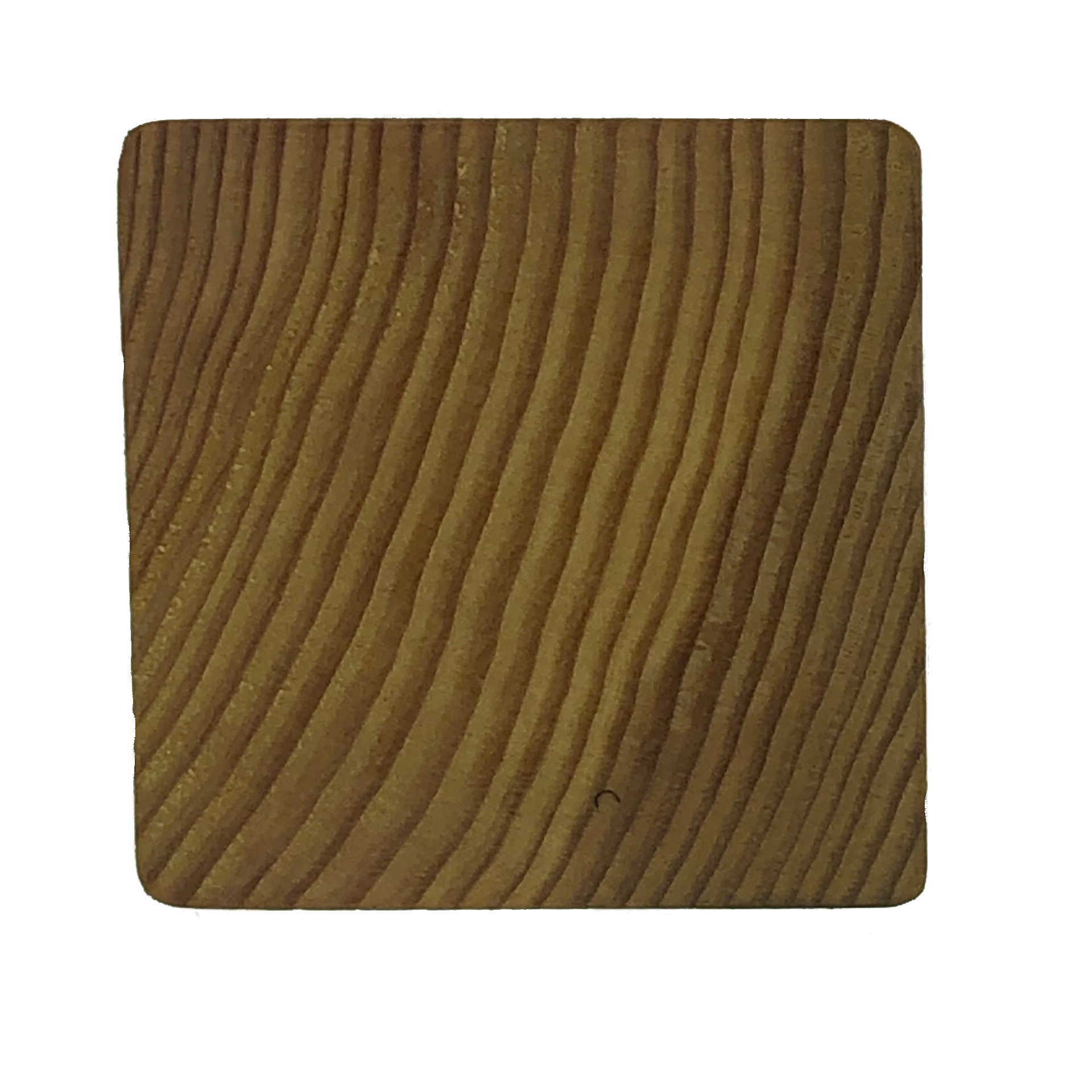 Square wooden douglas fir coasters - varnished with non-slip feet