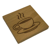 Wooden coaster - coffee cup