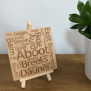 Wooden coasters - Scottish dialect with English translations - set of 4