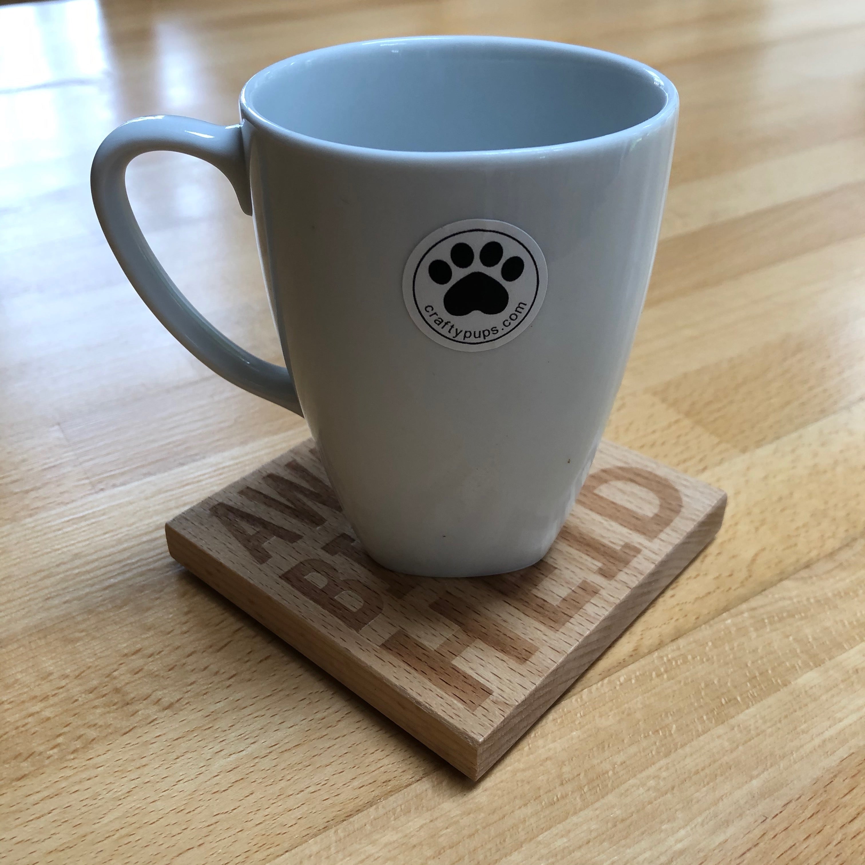 Wooden coaster gift - Scottish dialect - Away an bile yer heid
