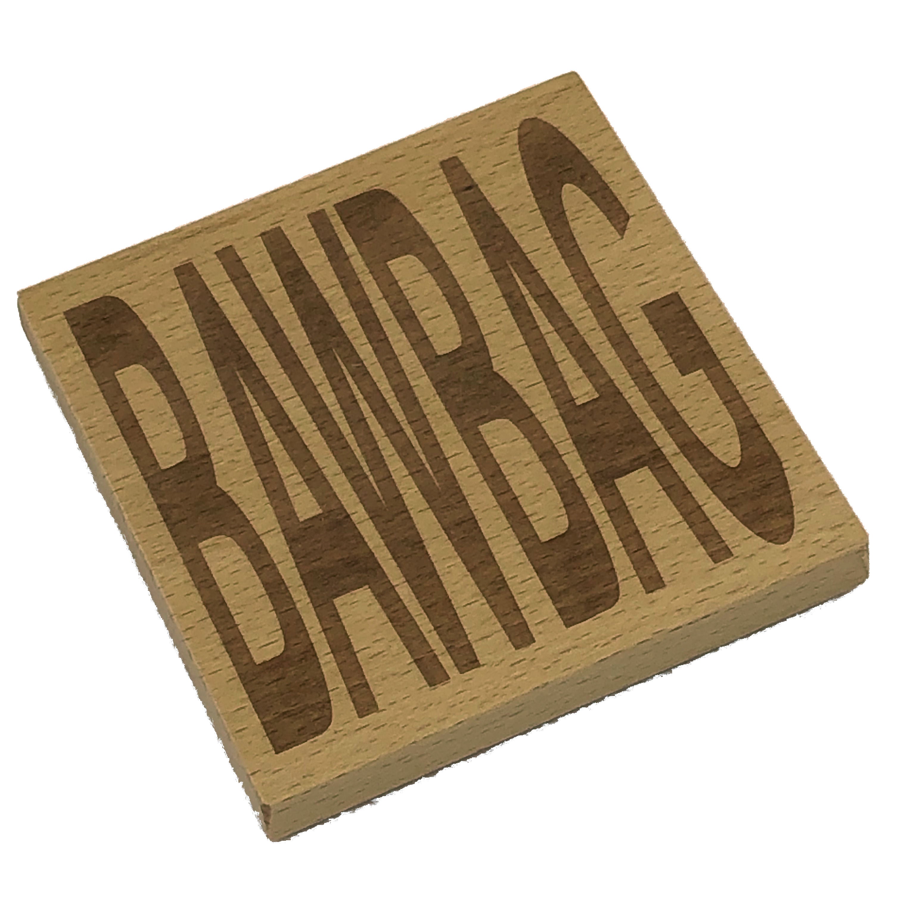 Wooden coaster gift - Scottish dialect - bawbag
