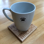 Wooden coaster gift - Scottish dialect - haud yer wheesht