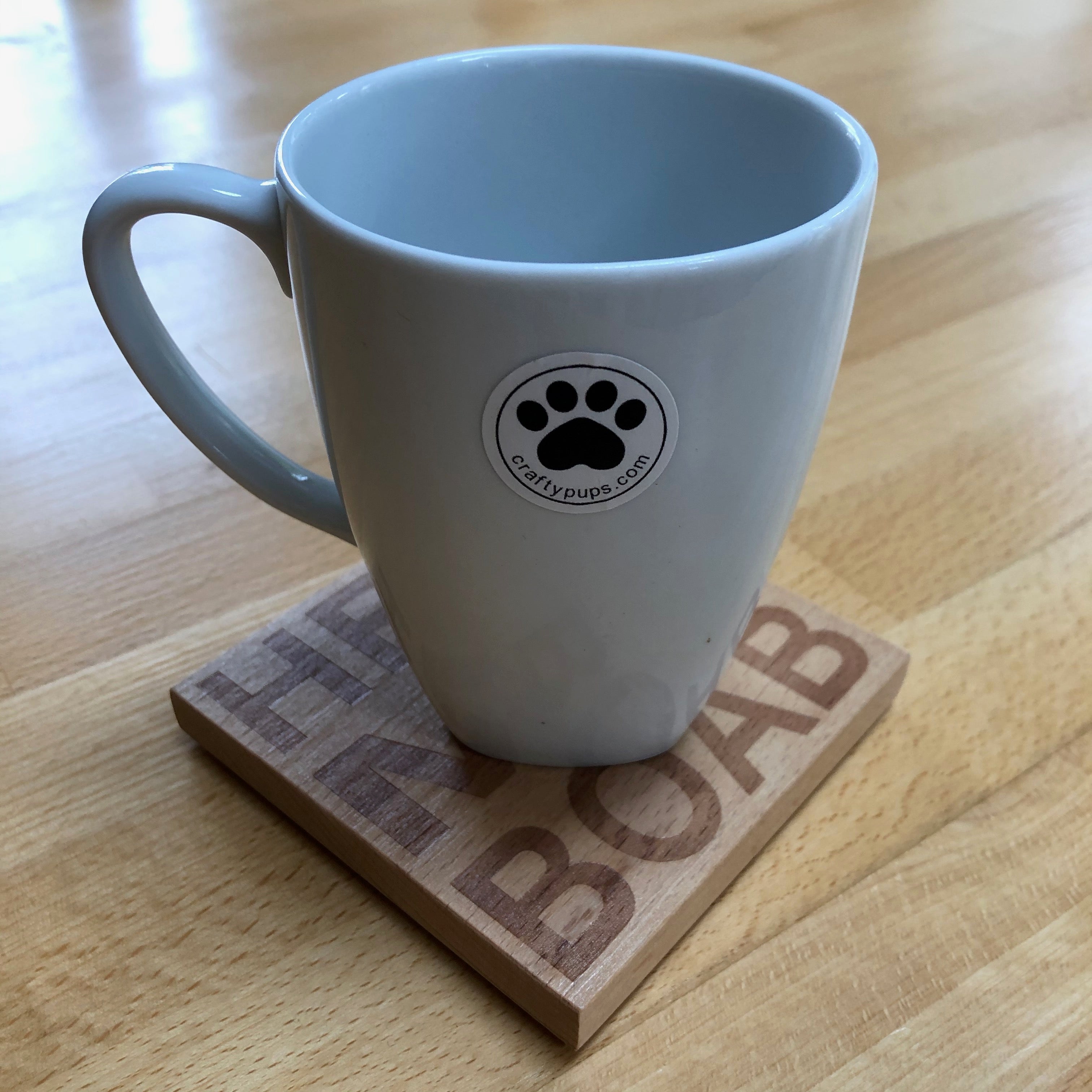 Wooden coaster gift - Scottish dialect - help ma boab