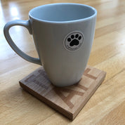 Wooden coaster gift - Scottish dialect - taps aff