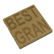 Wooden coaster gift - grandma - best gran - non slip feet