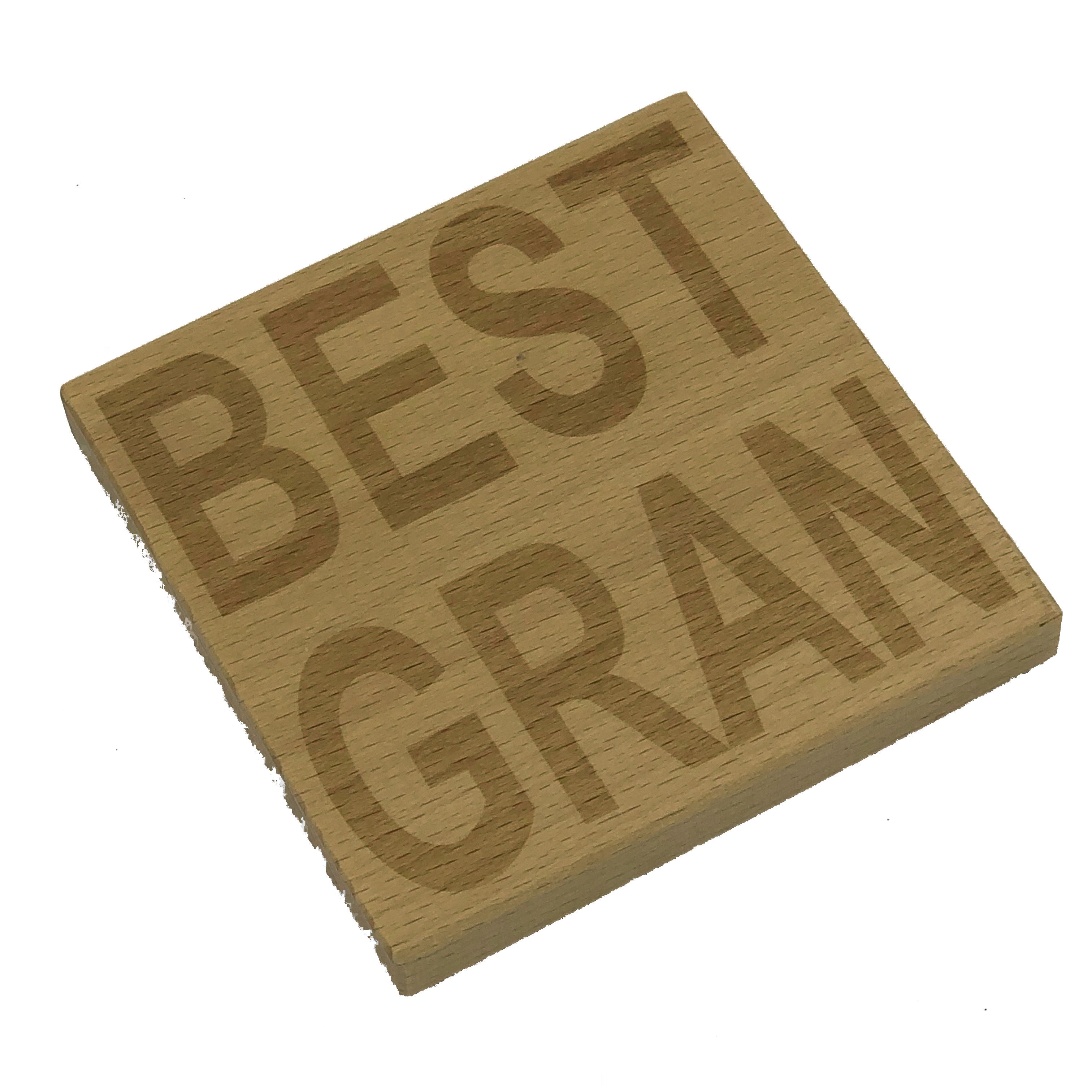 Wooden coaster gift - grandma - best gran - non slip feet