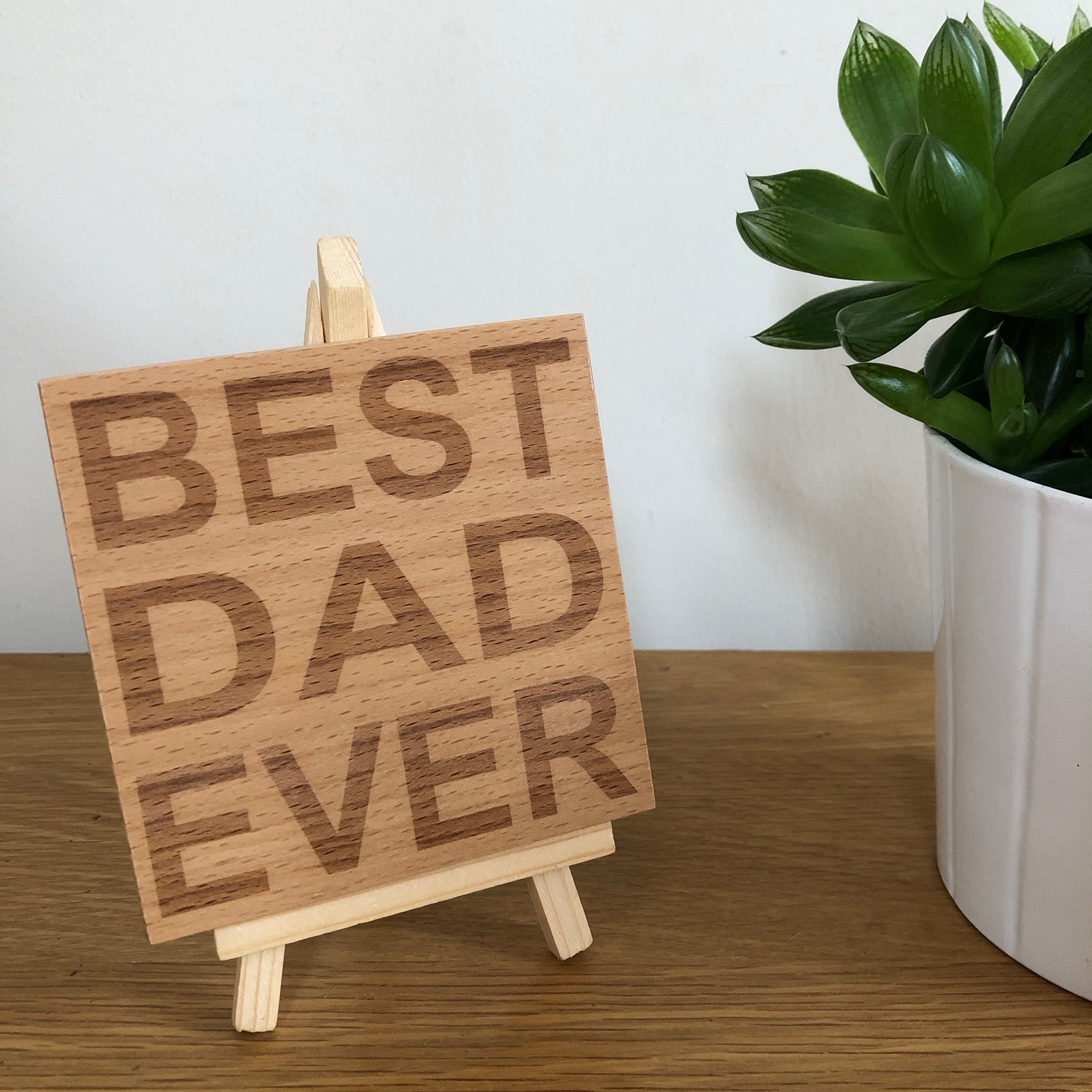 Wooden coaster - best dad ever