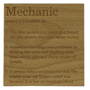 Wooden coaster - occupation - mechanic