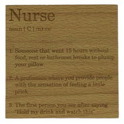 Wooden coaster - occupation - nurse
