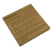 Wooden coaster - occupations - doctor