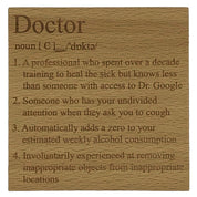Wooden coaster - occupations - doctor
