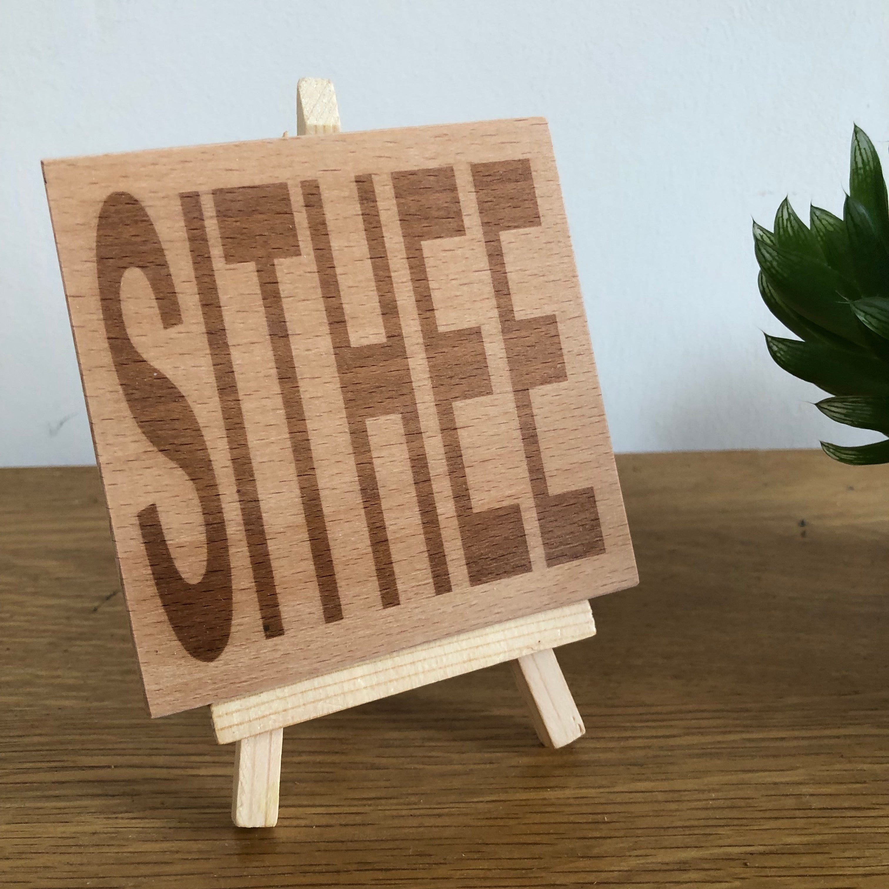 Wooden coaster - Northern banter - sithee