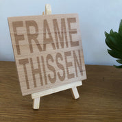 Wooden coaster - Northern banter -  frame thissen