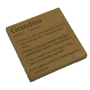 Wooden coaster gift for grandma - definition - four non slip feet