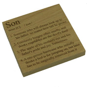 Wooden coaster - definition - son