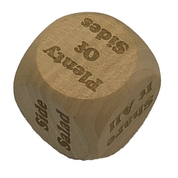 Wooden decision dice - cuisine, options, drinks