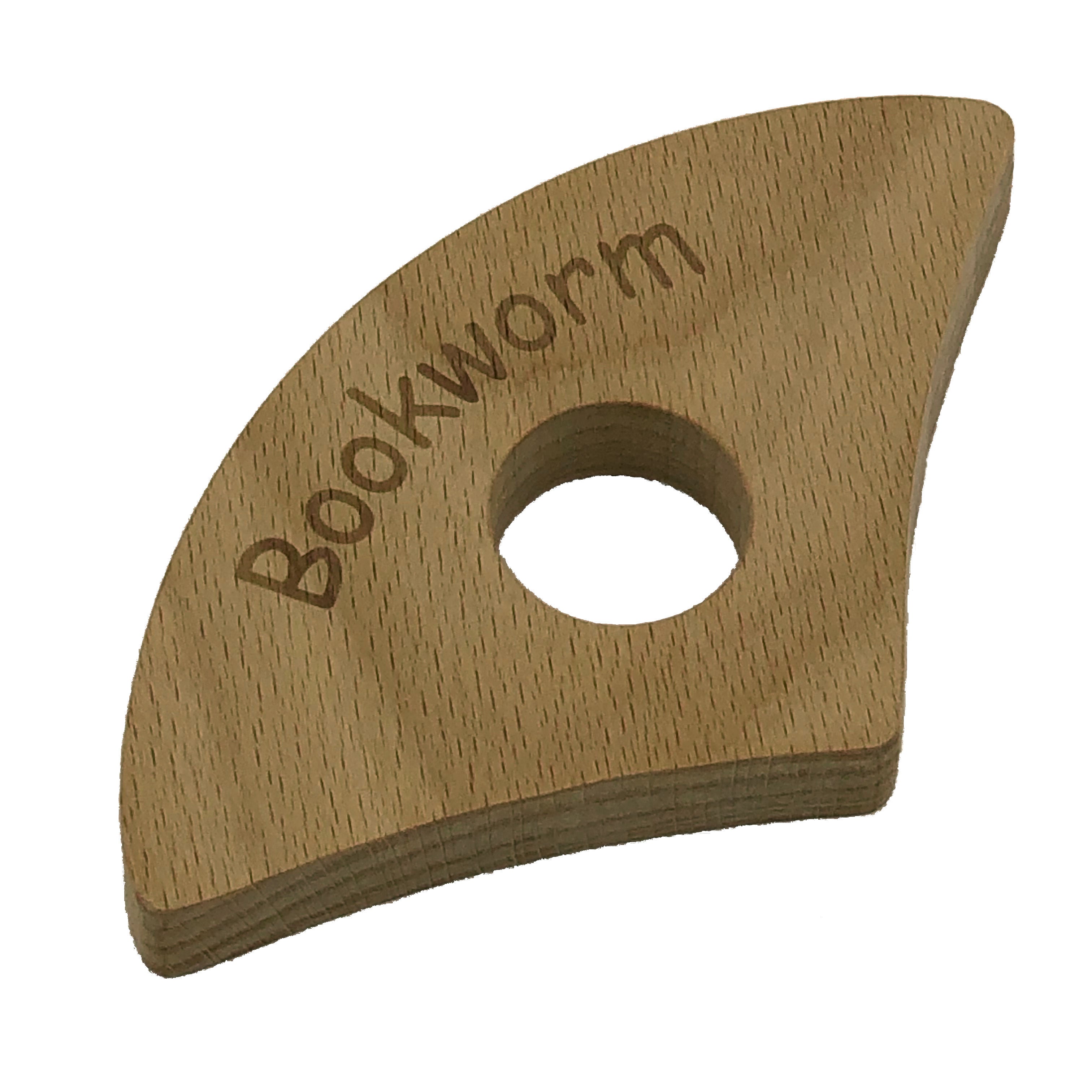 Wooden thumb book holder gift - bookworm