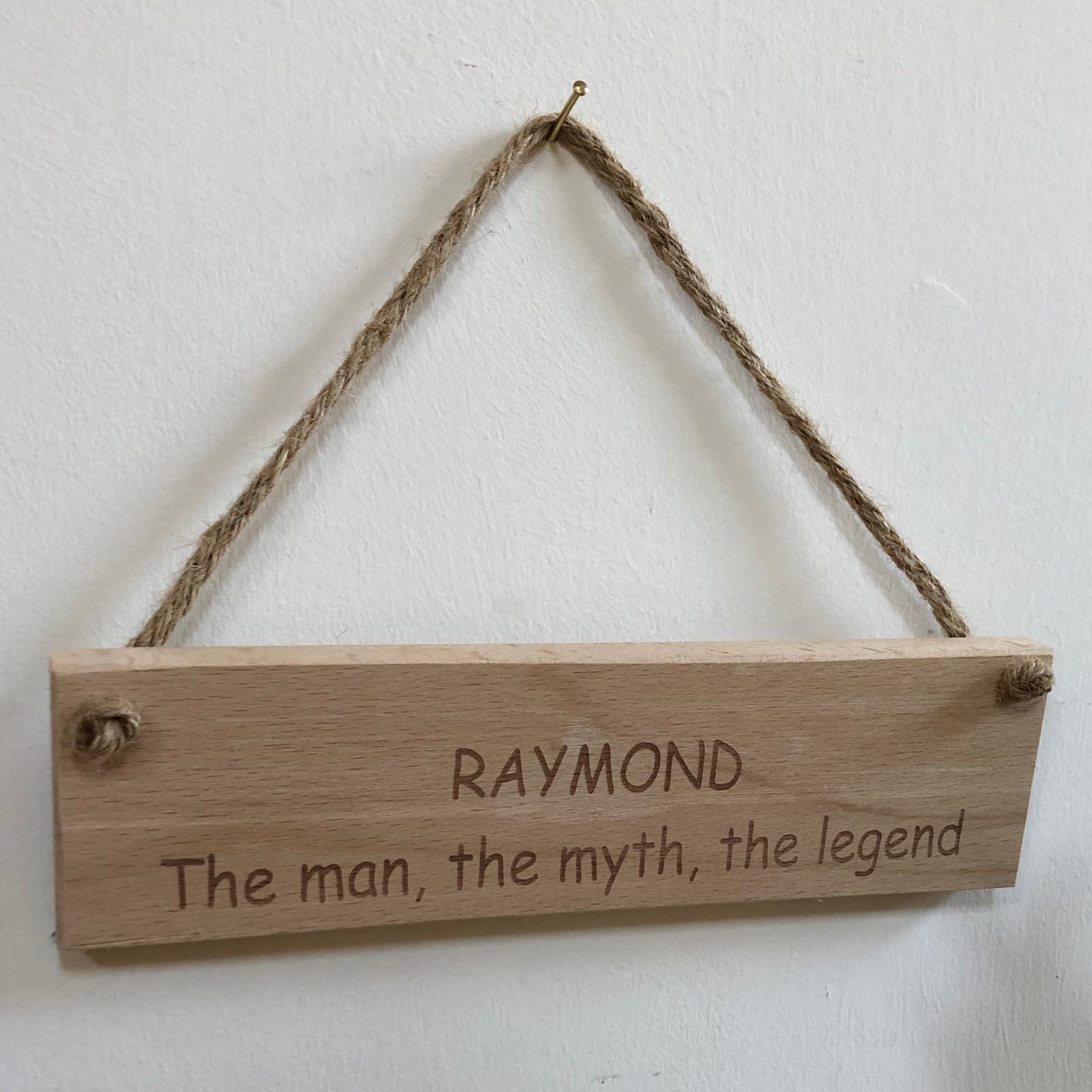 Personalised hanging plaque - dad the man the myth the legend