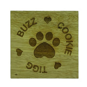Personalised coaster - a pet lover with three cats