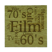 Personalised word map coaster