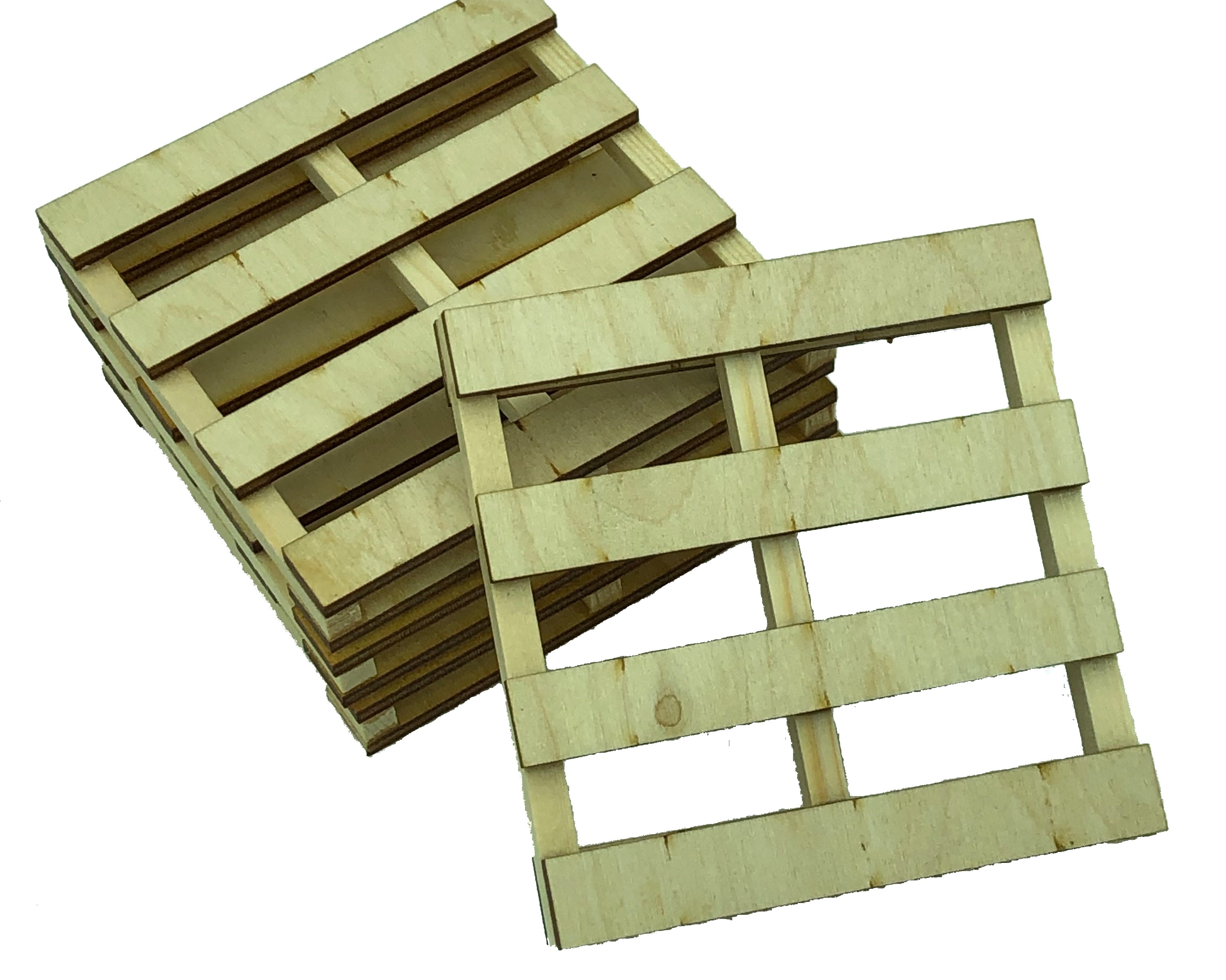 Wooden pallet coasters - set of four