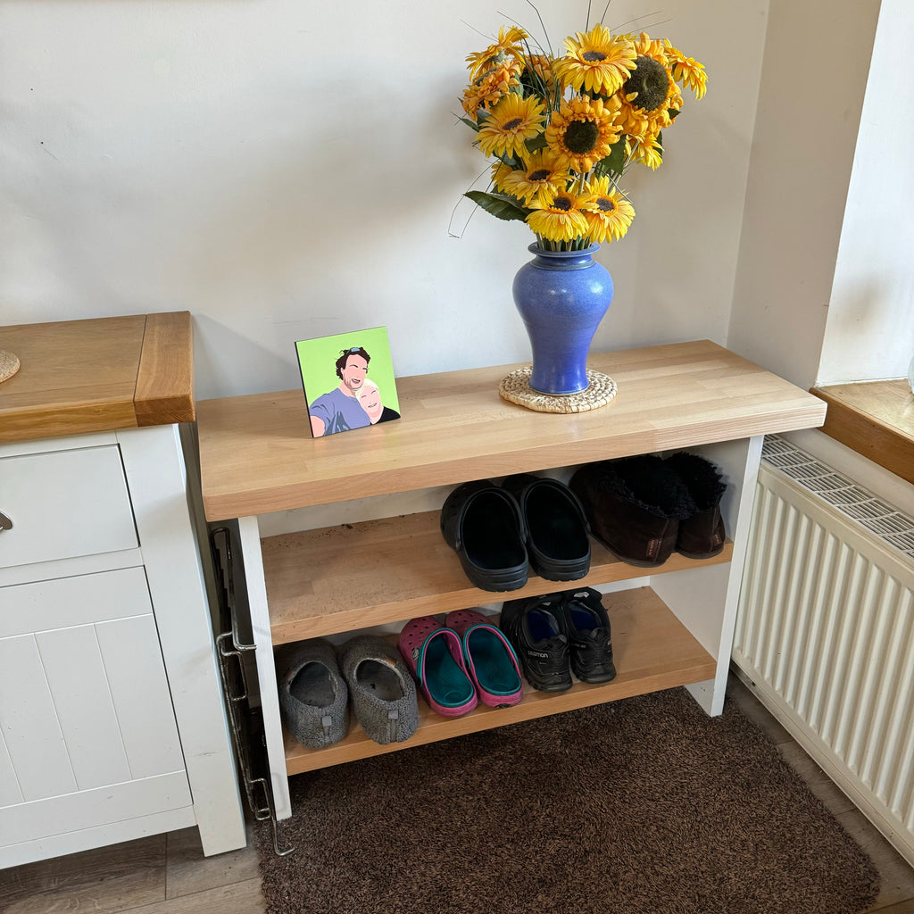 Upcycling some old wood into a gorgeous new shoe rack ...