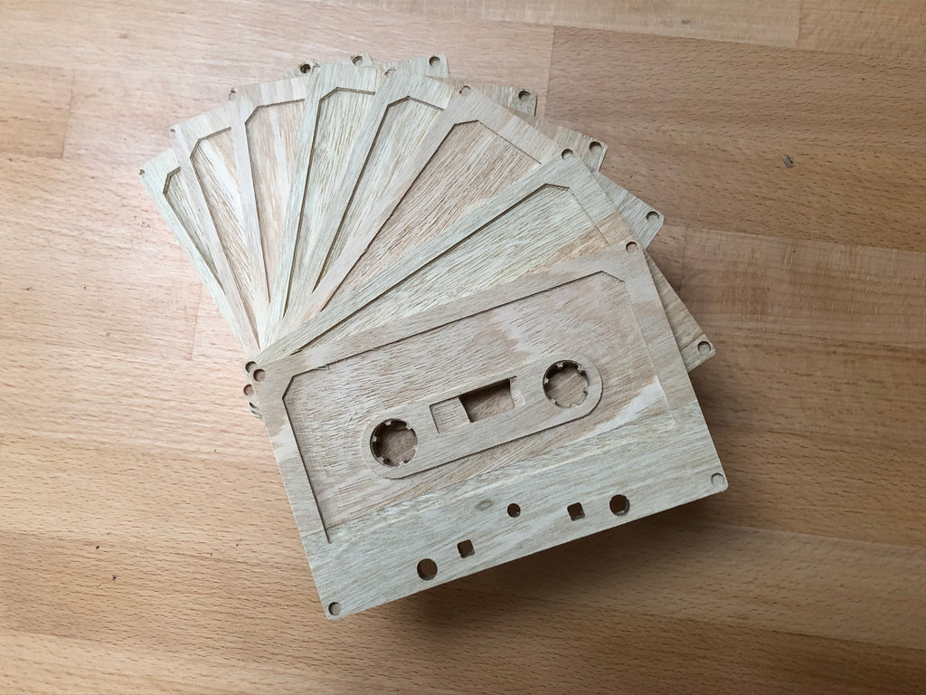 Go retro with these handmade wooden cassette tapes, personalised for the music lover in your life!