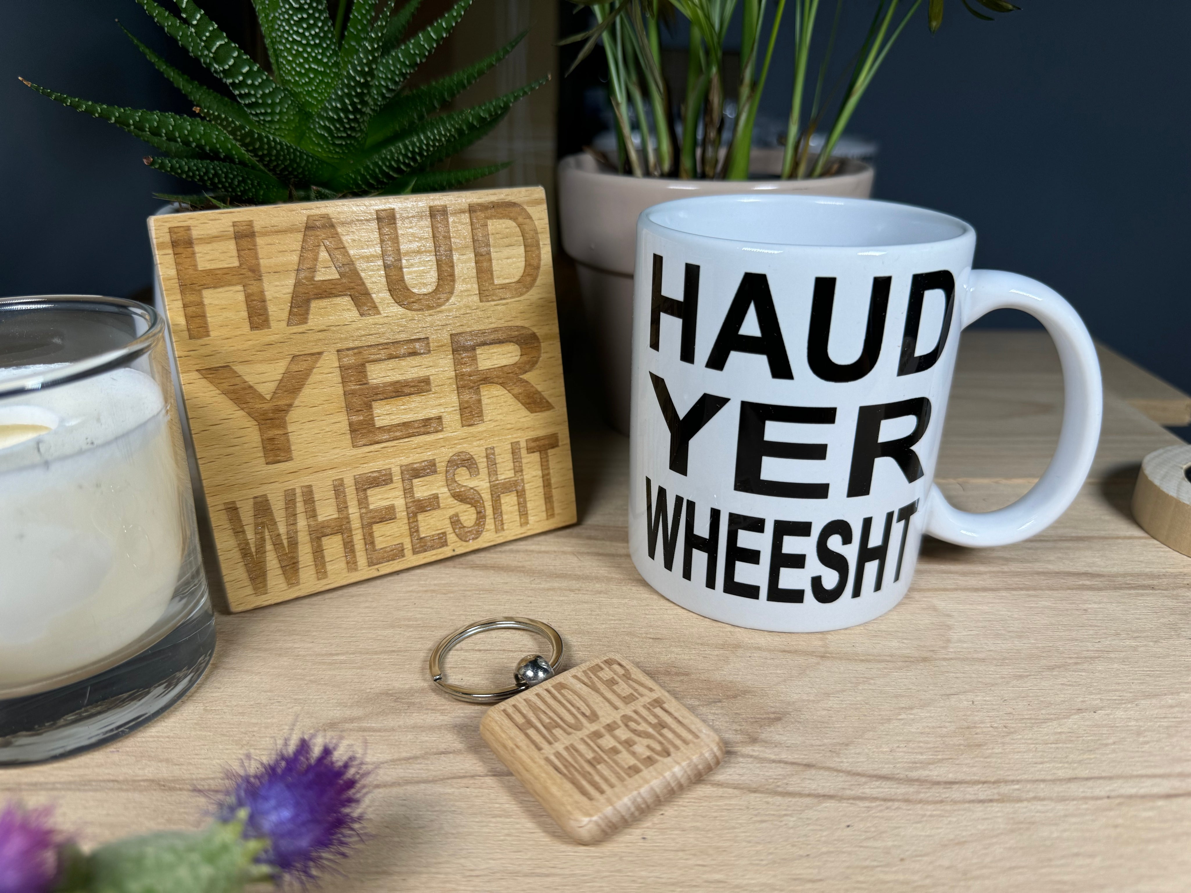 Scottish dialect - Haud yer wheesht