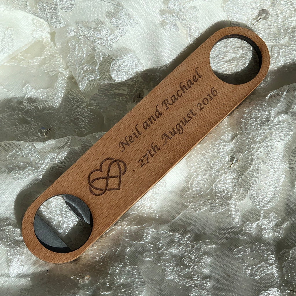 Wooden bottle opener - personalised