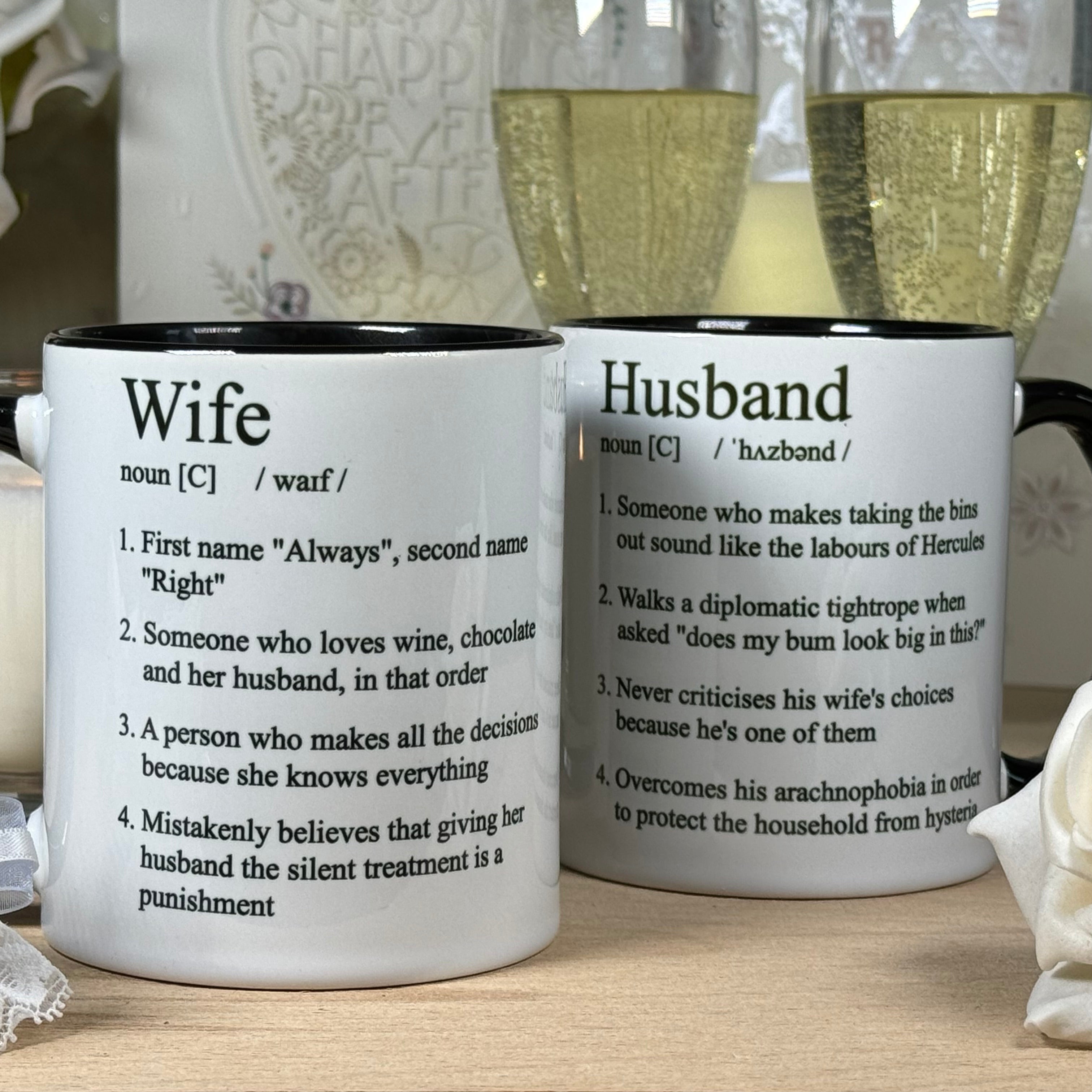 Wedding mugs - husband and wife