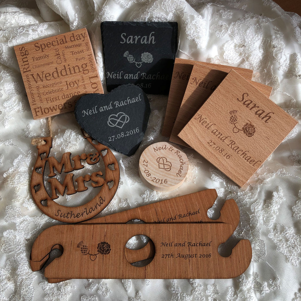Handmade personalised wedding gifts and favours
