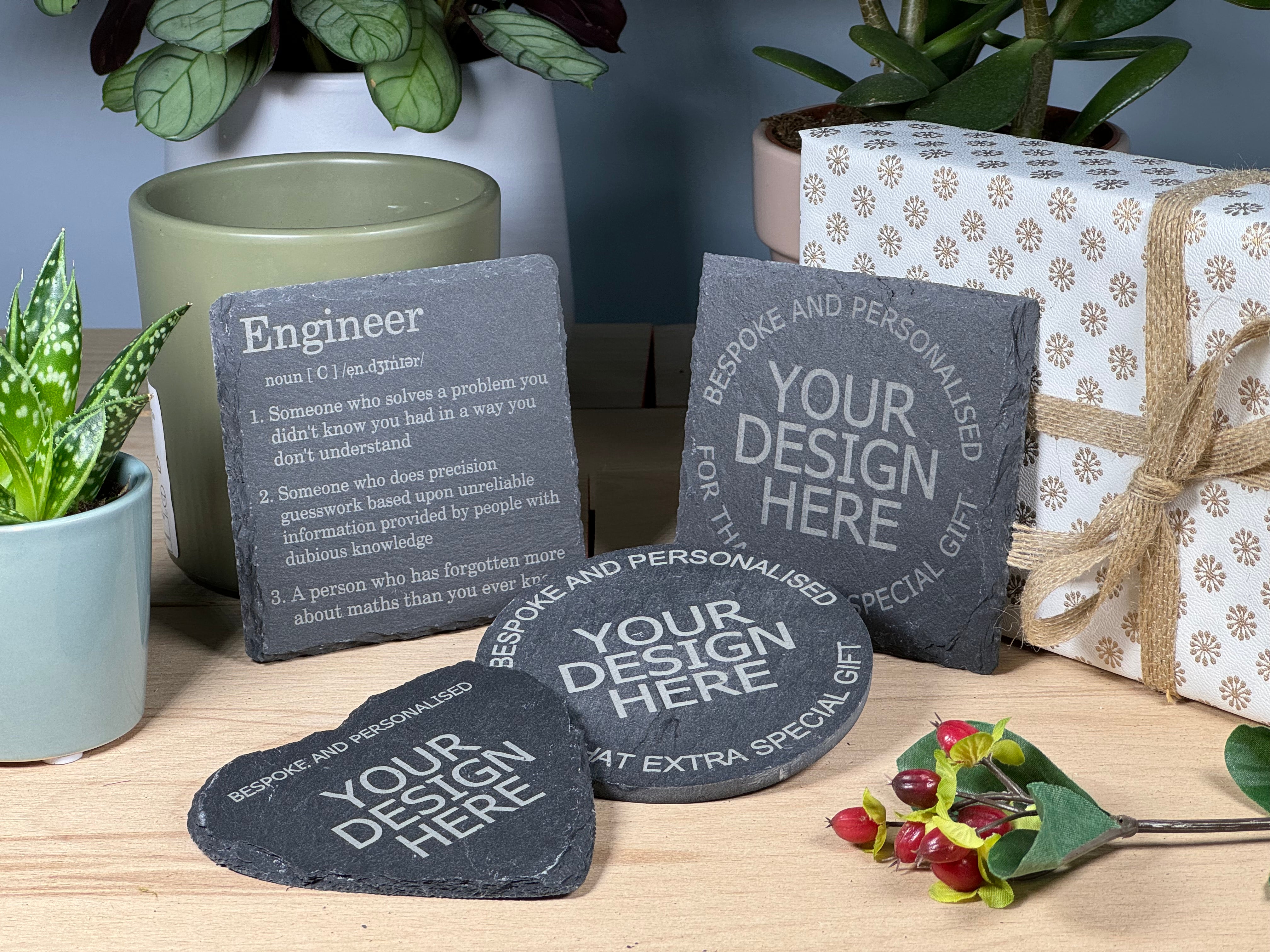 Slate coaster collection