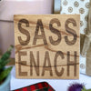 Wooden coaster gift - Scottish dialect - sassenach