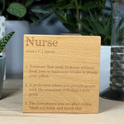 Wooden coaster - occupation - nurse