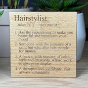 Wooden coaster - occupation - hairstylist