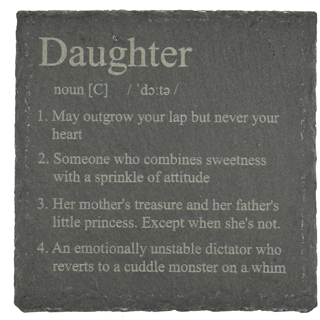 Slate coaster - definition - daughter