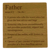 Wooden coaster gift - father