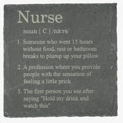 Slate coaster - occupation - nurse