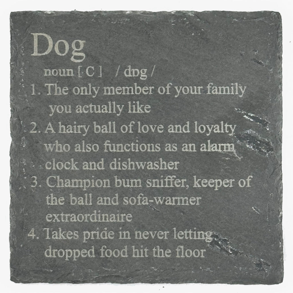 Slate coaster - dog definition