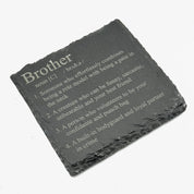 Slate coaster - definition - brother