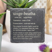 Coaster - Gaelic - uisge beatha